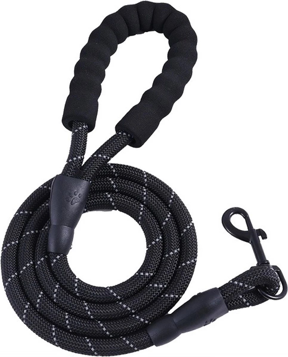 Hondenriem 200cm 2 Meter Extra Sterk Zwart Hond Riem 3 Hondenriem 200cm 2 Meter Extra Sterk Zwart Hond Riem