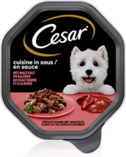 Cesar Cuisine Honden Natvoer - Kalf & Kalkoen In Saus - 14 X 150 Gr -Hondenproducten 969x1200 4