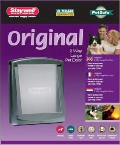 Staywell 777 Hondenluik - Large - Zilver/Tranparant -Hondenproducten 991x1200 1